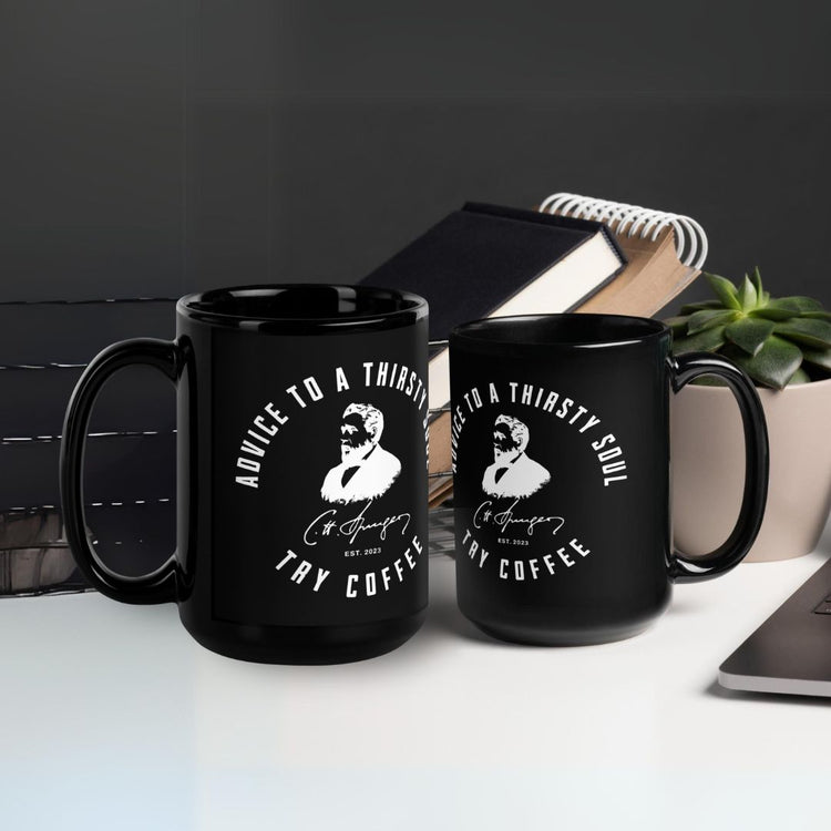 BLACK GLOSSY MUGS Calvinist Apparel™