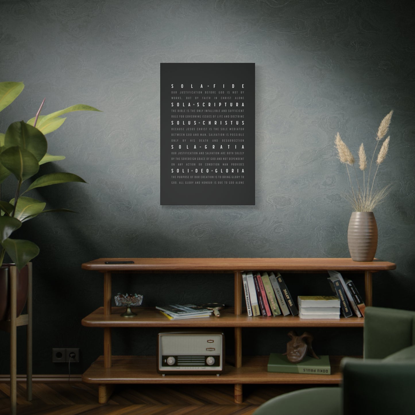 The Five Solas - Canvas Print