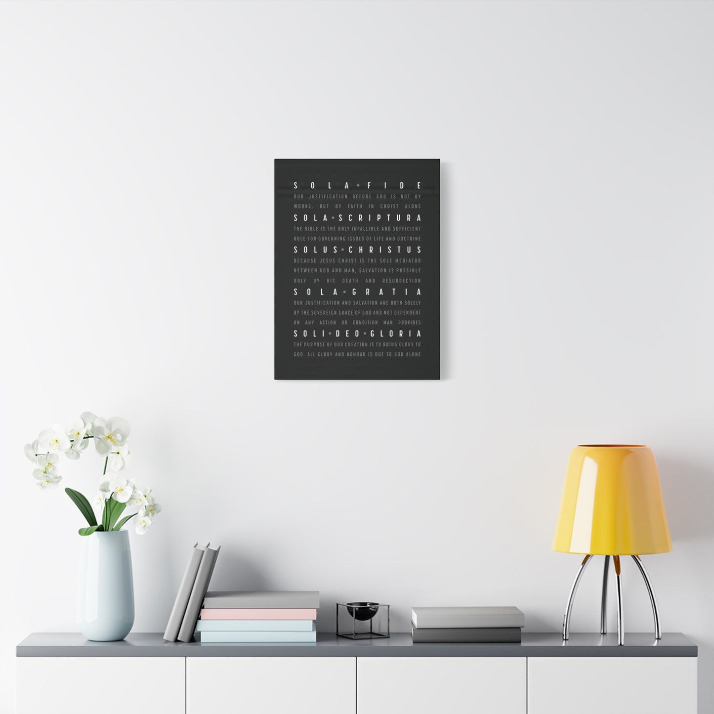The Five Solas - Canvas Print