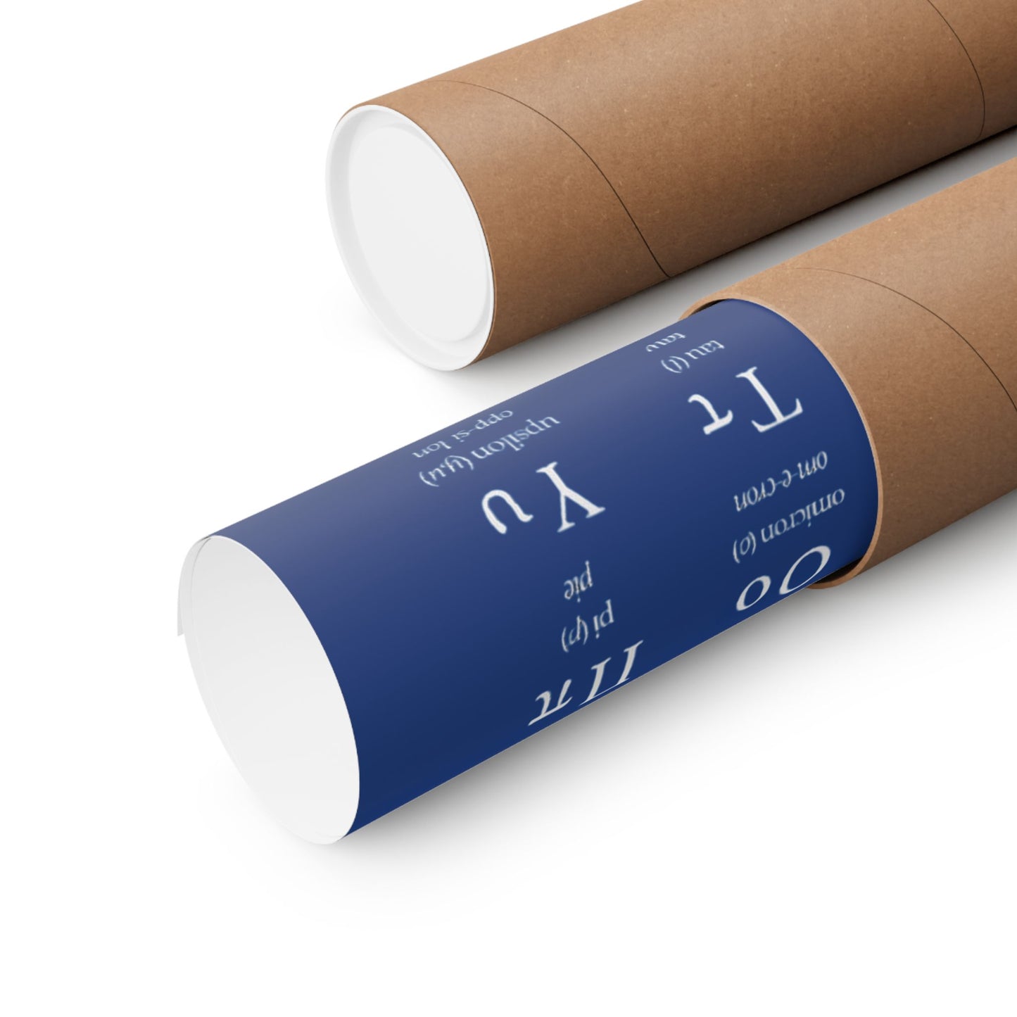 Greek Alphabet - Dark Blue Matte Vertical Posters
