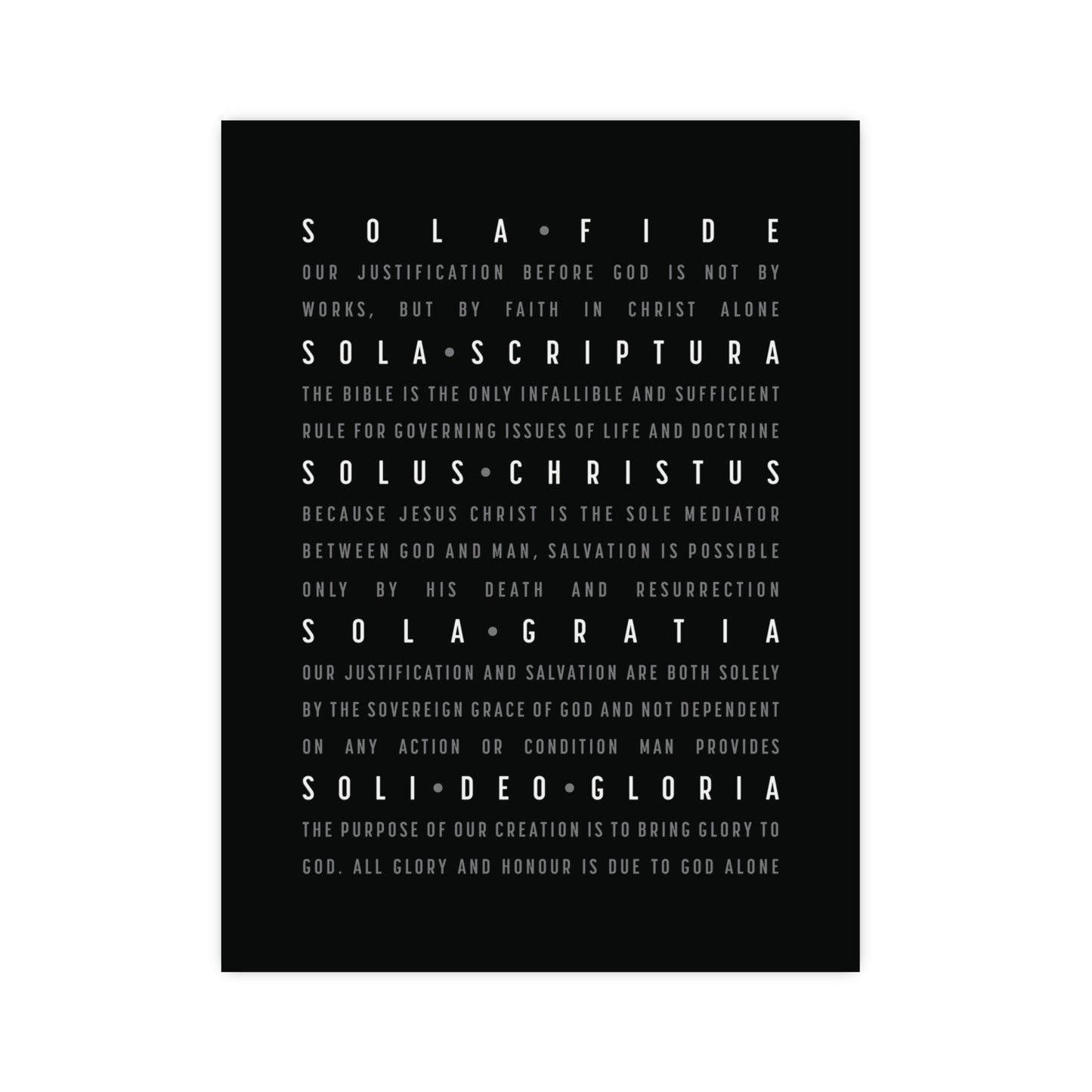 The Five Solas Poster