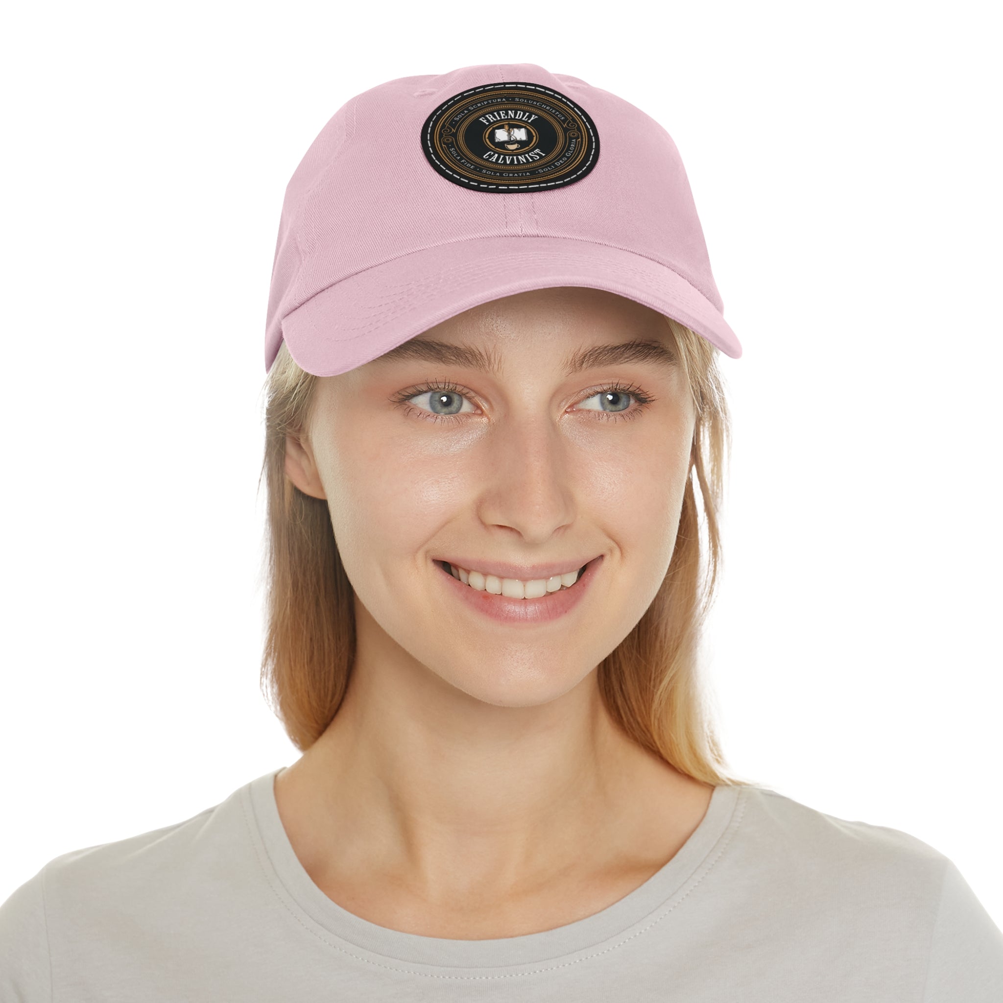 Friendly Calvinist - Dad Hat with Round Leather Patch