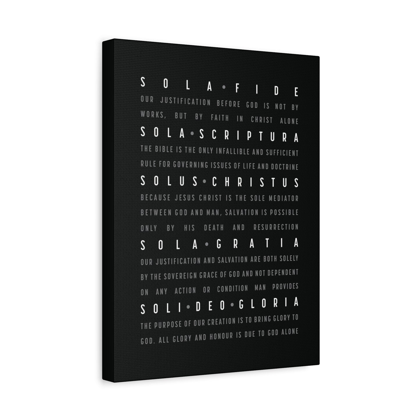 The Five Solas - Canvas Print