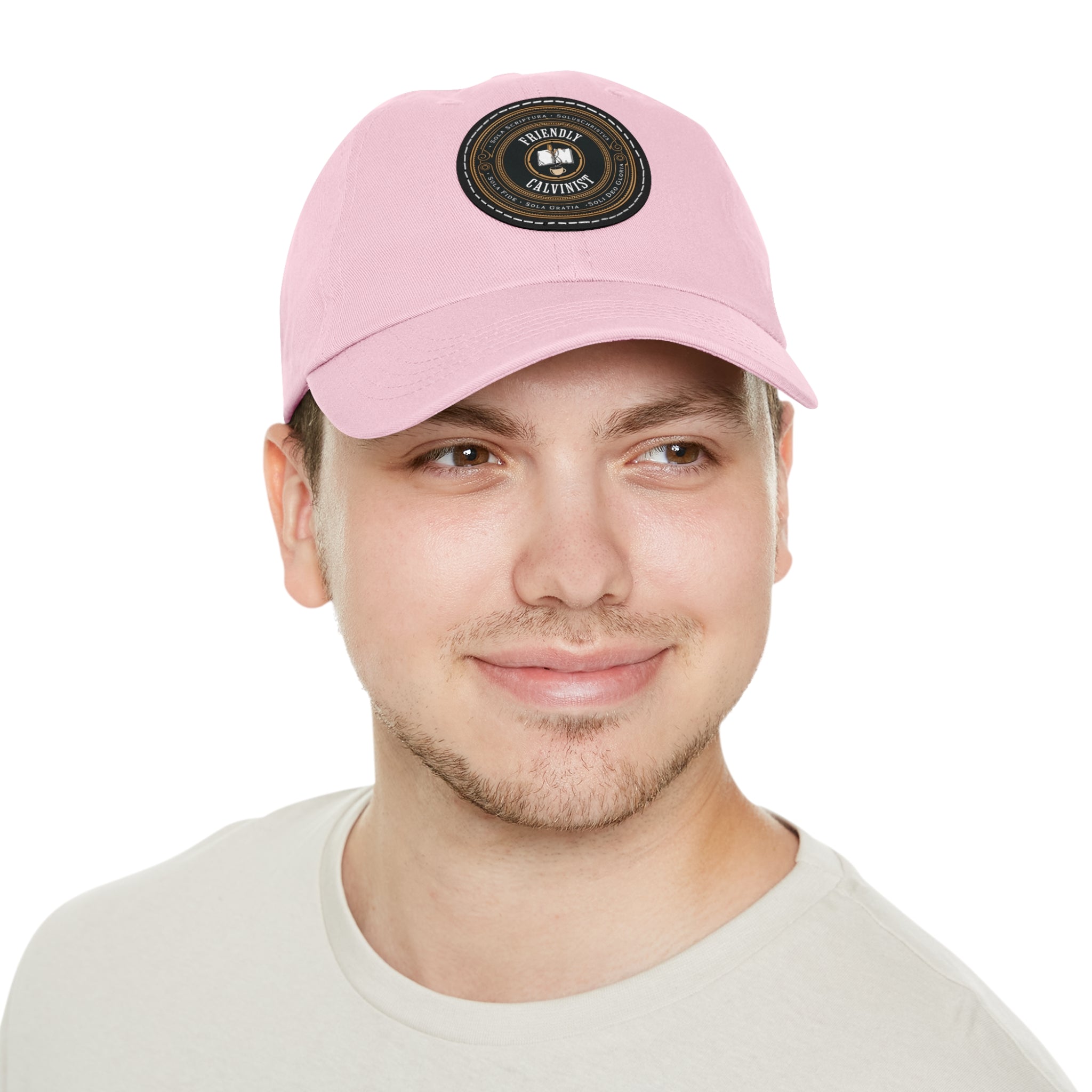 Friendly Calvinist - Dad Hat with Round Leather Patch