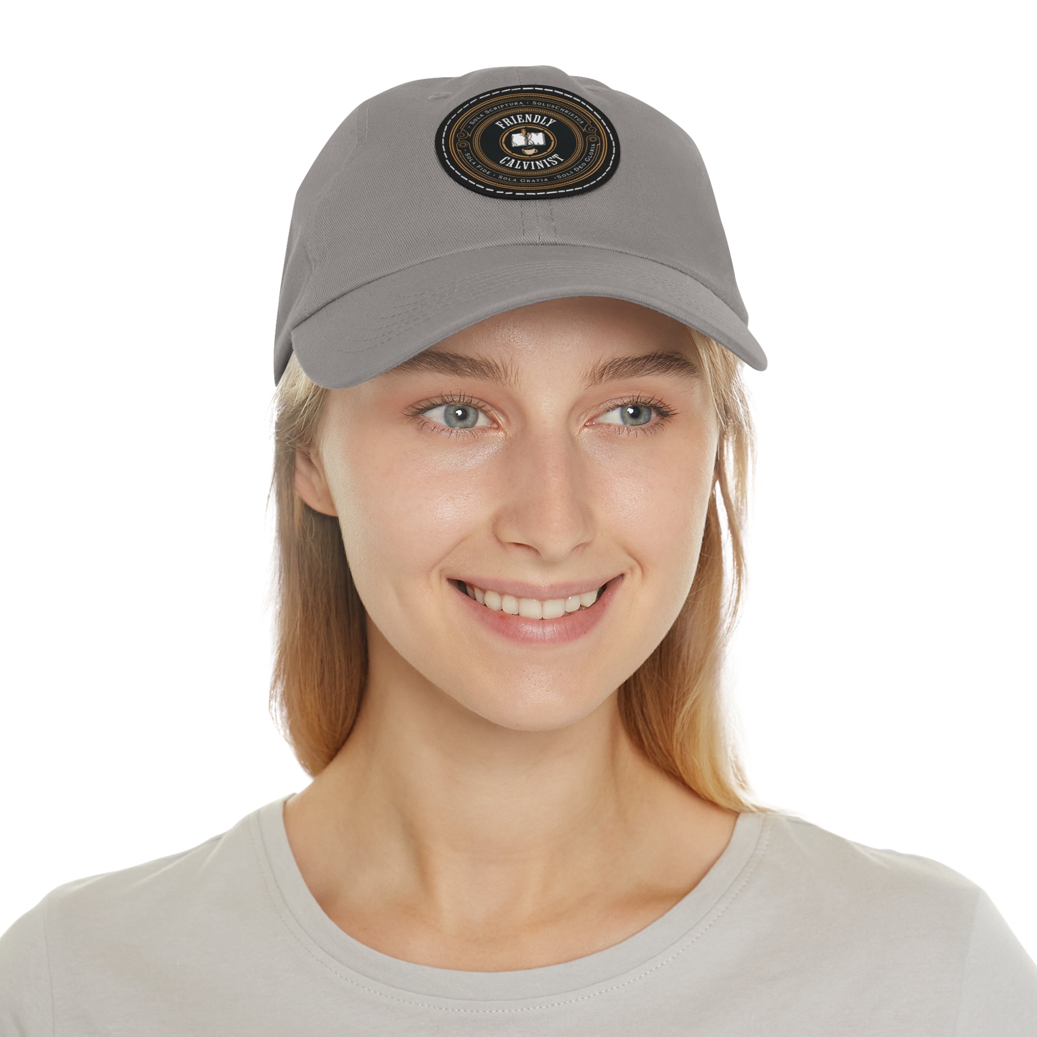 Friendly Calvinist - Dad Hat with Round Leather Patch