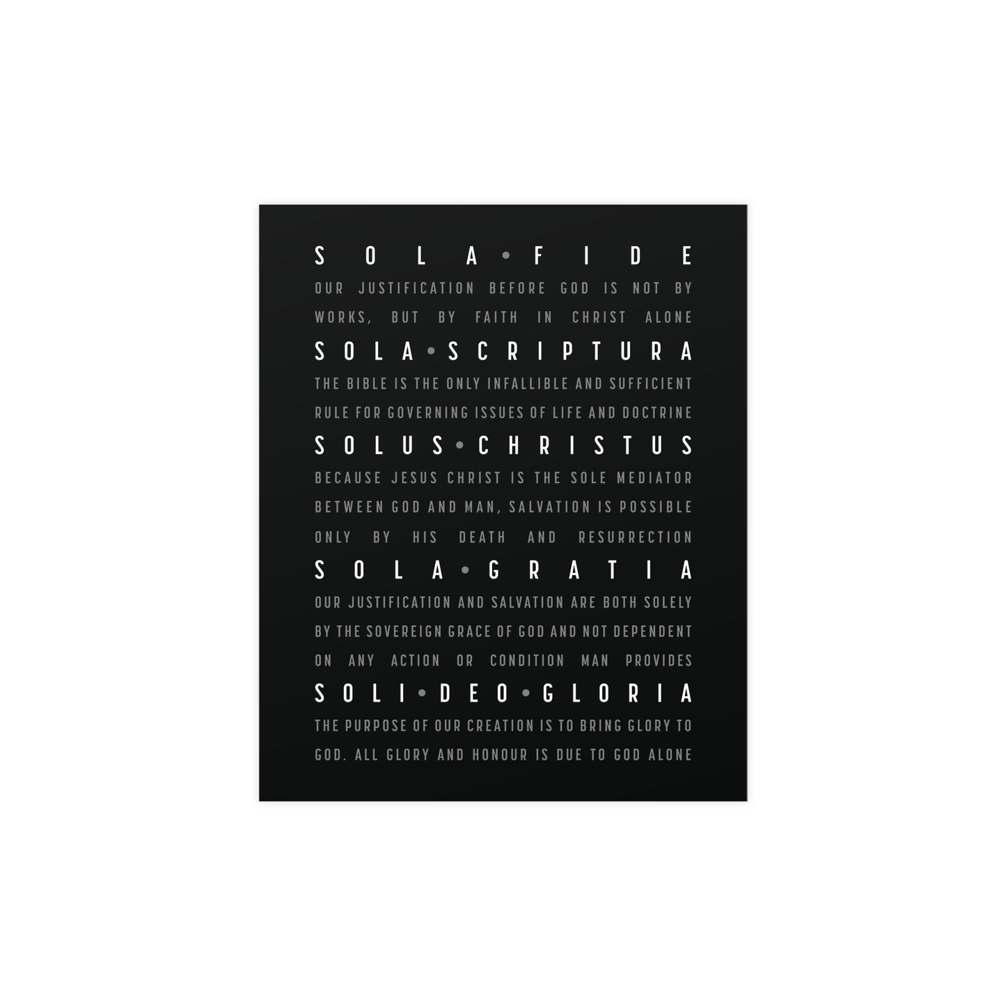 The Five Solas Poster