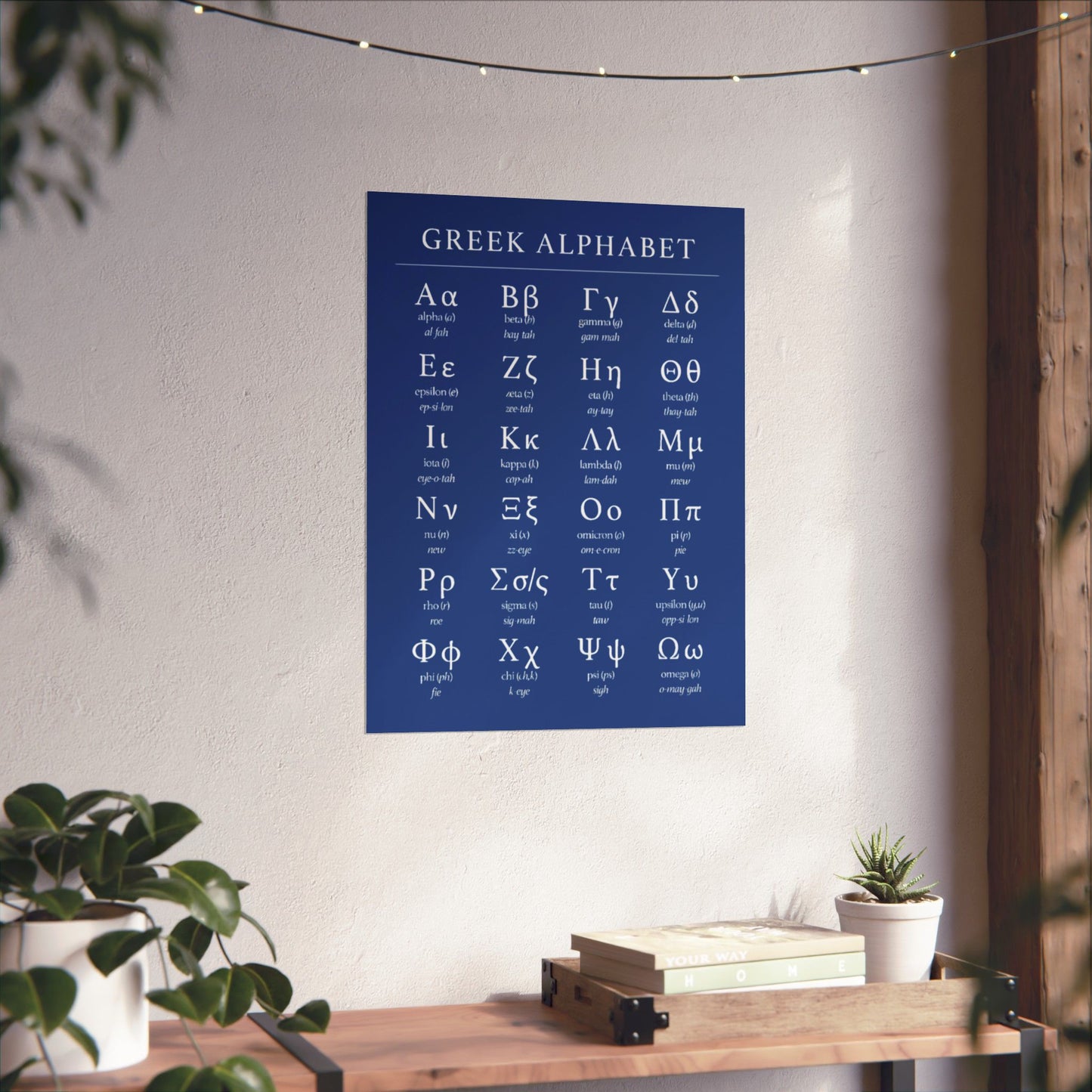Greek Alphabet - Dark Blue Matte Vertical Posters
