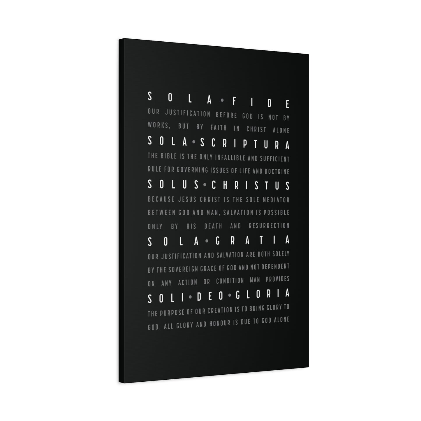 The Five Solas - Canvas Print