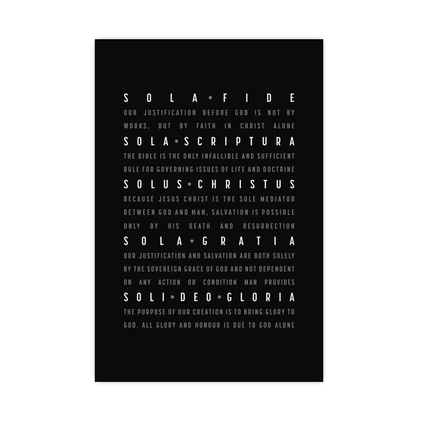 The Five Solas Poster