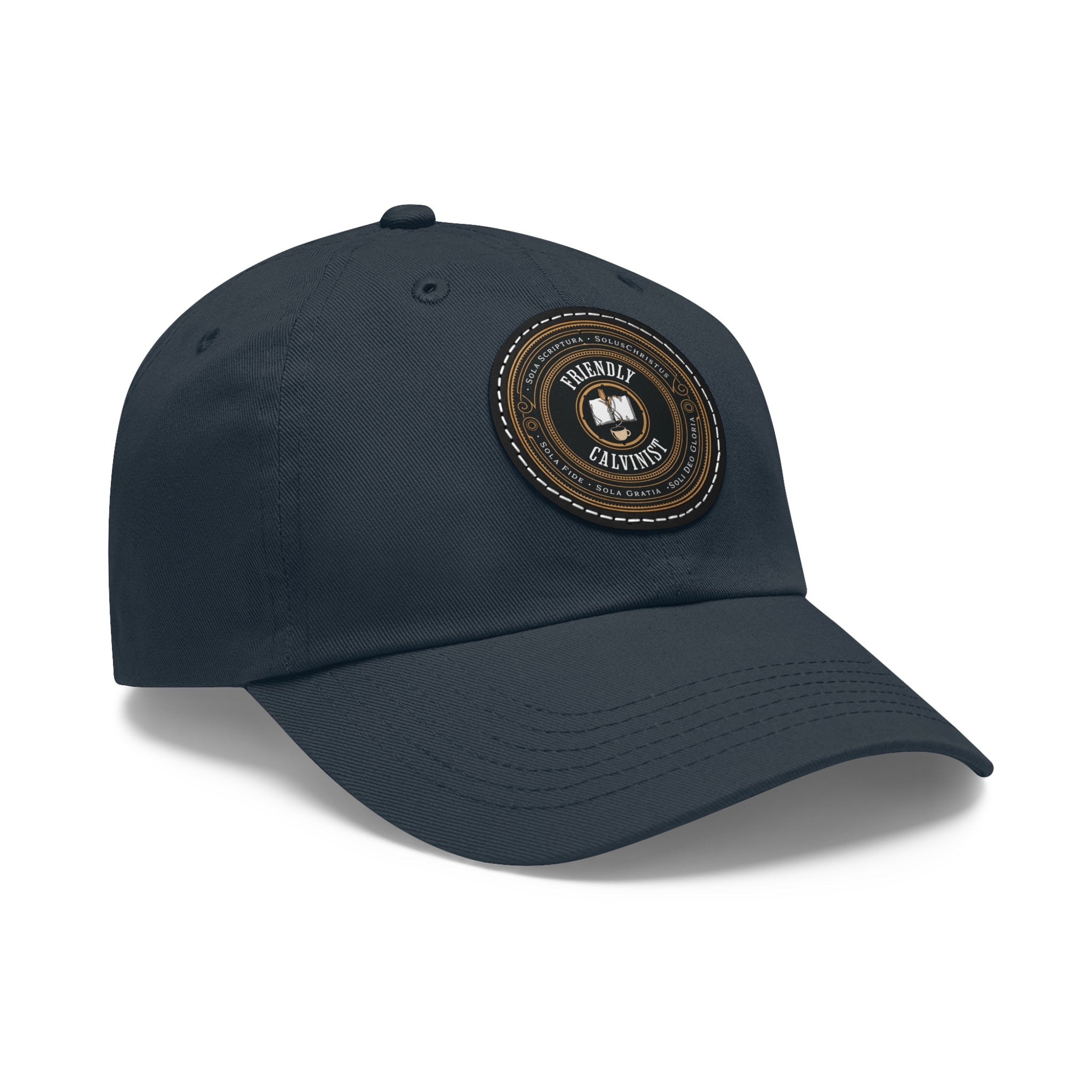 Friendly Calvinist - Dad Hat with Round Leather Patch