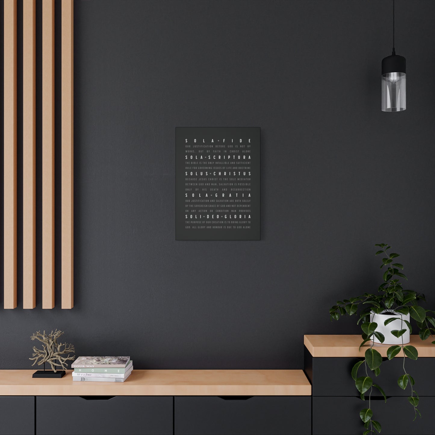 The Five Solas - Canvas Print