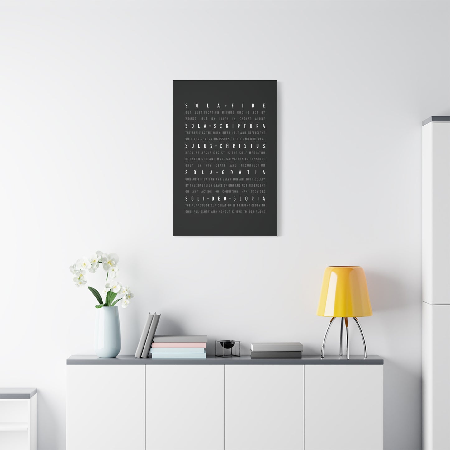 The Five Solas - Canvas Print
