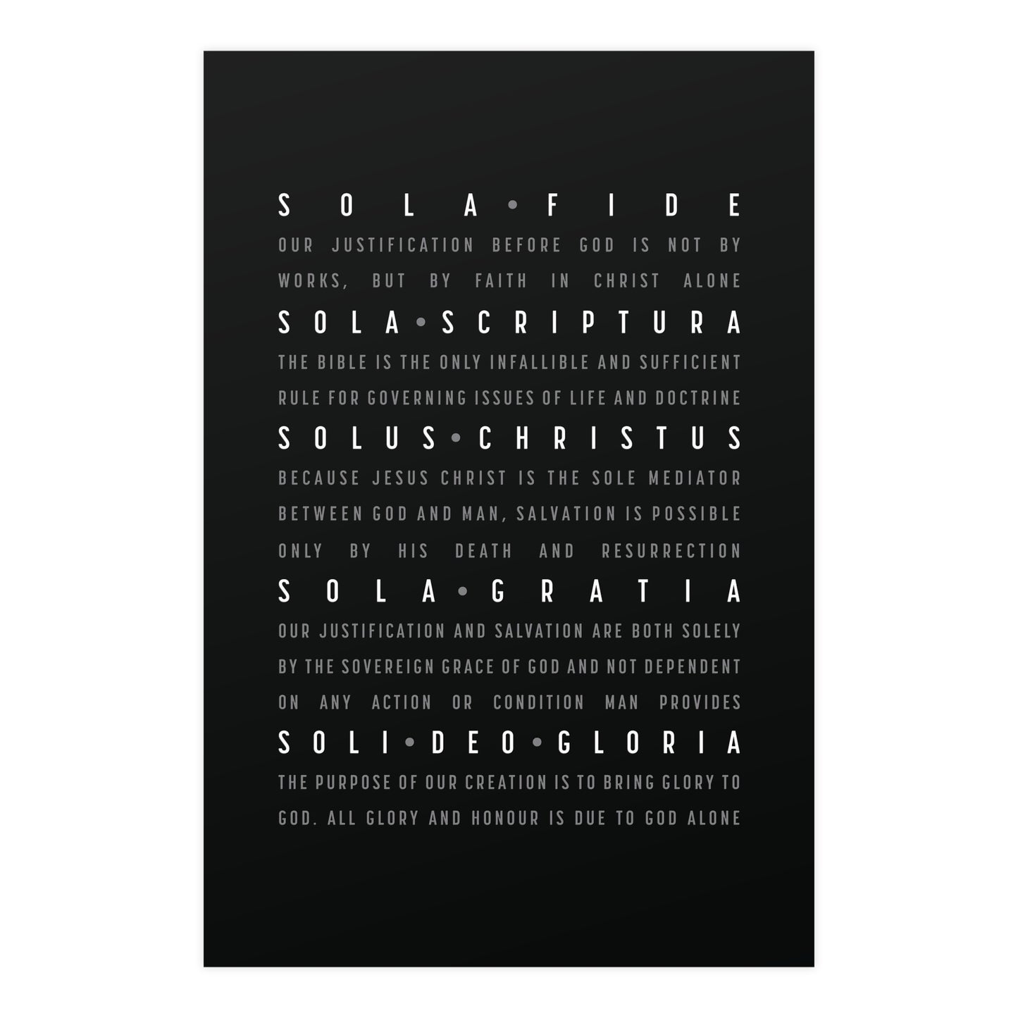 The Five Solas Poster