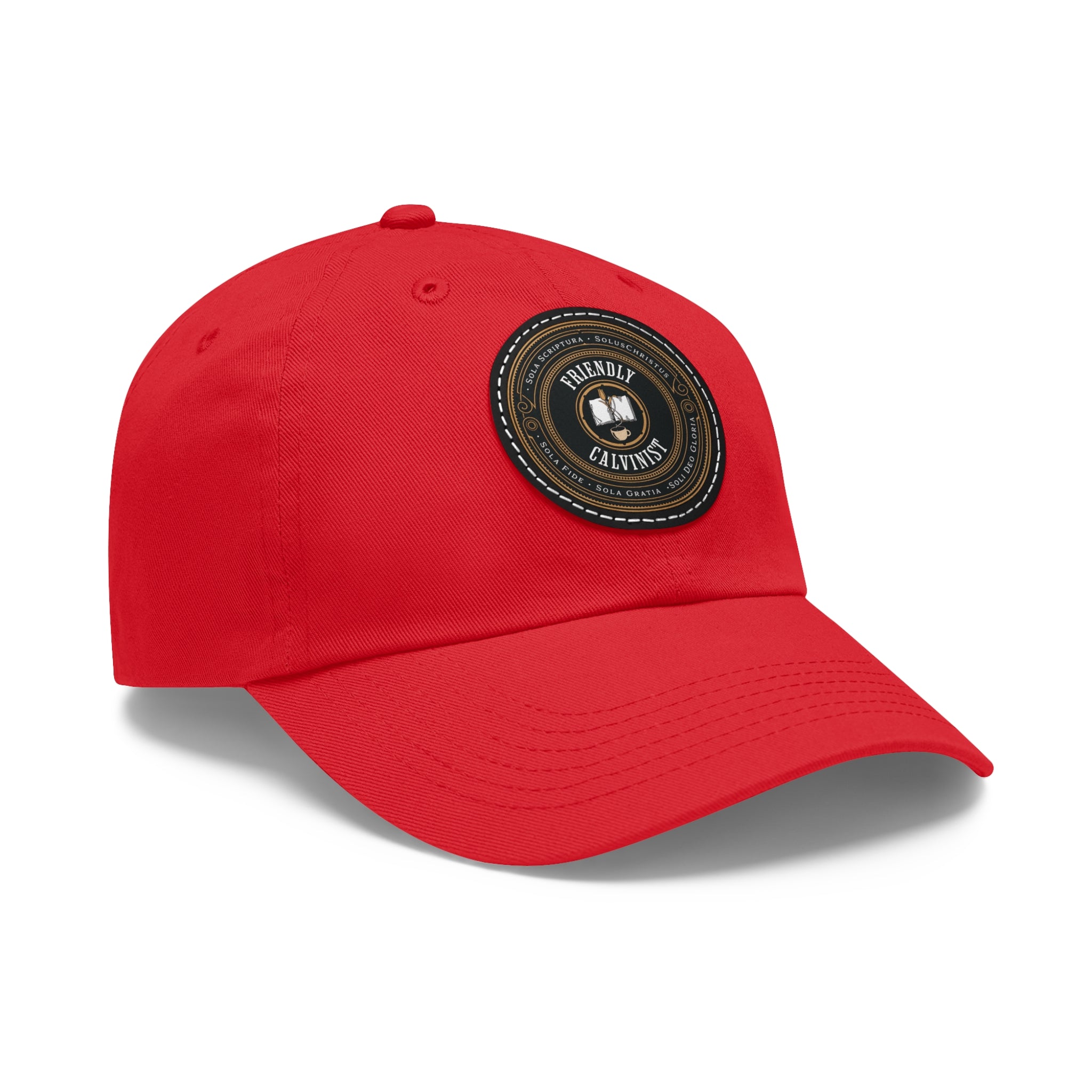Friendly Calvinist - Dad Hat with Round Leather Patch