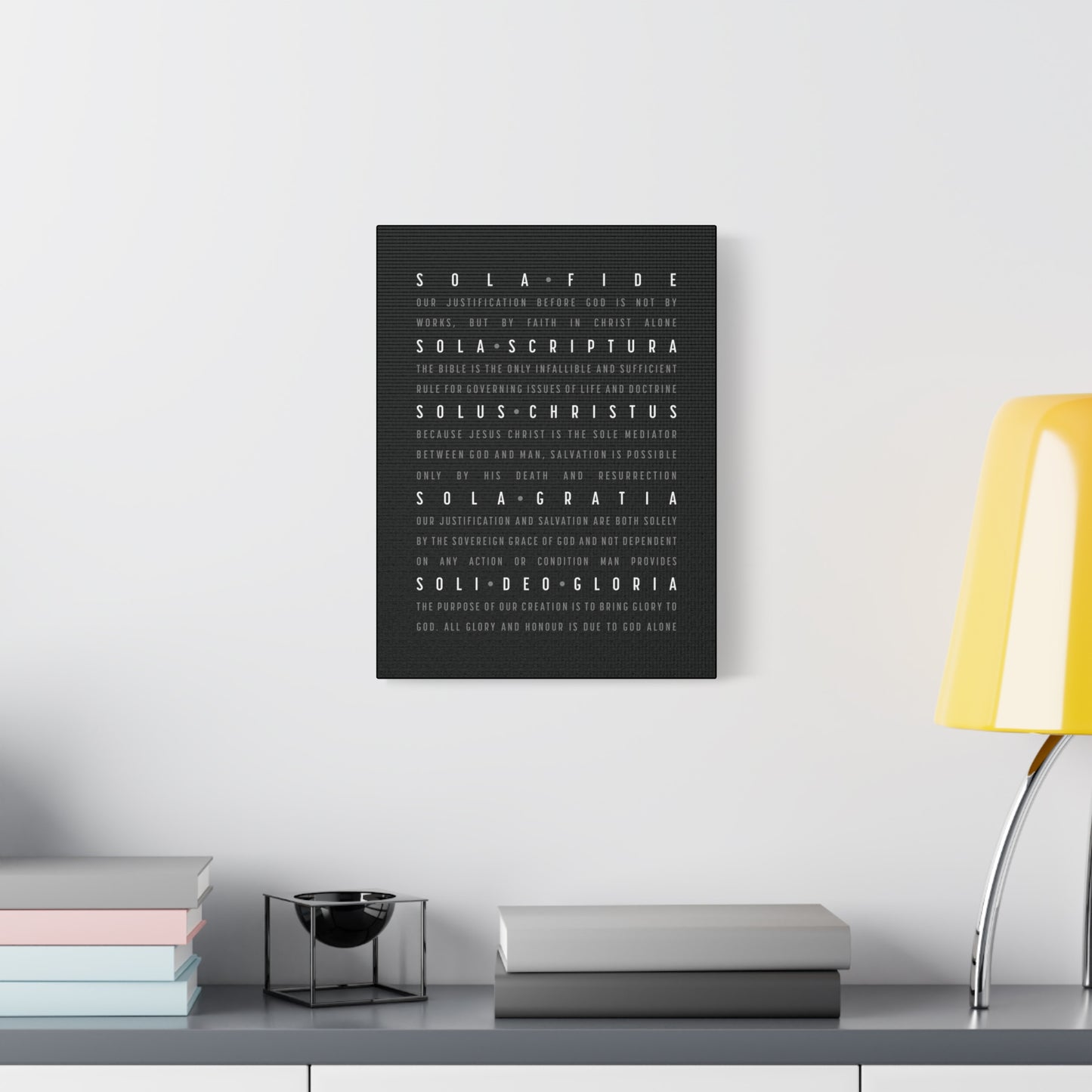 The Five Solas - Canvas Print