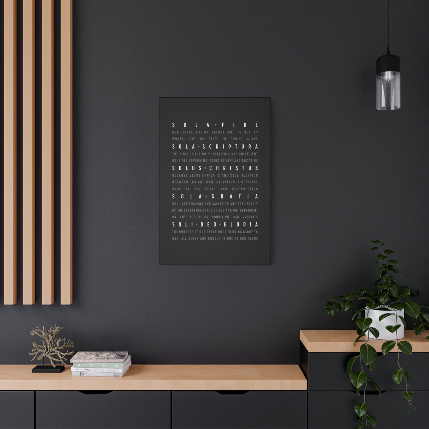 The Five Solas - Canvas Print