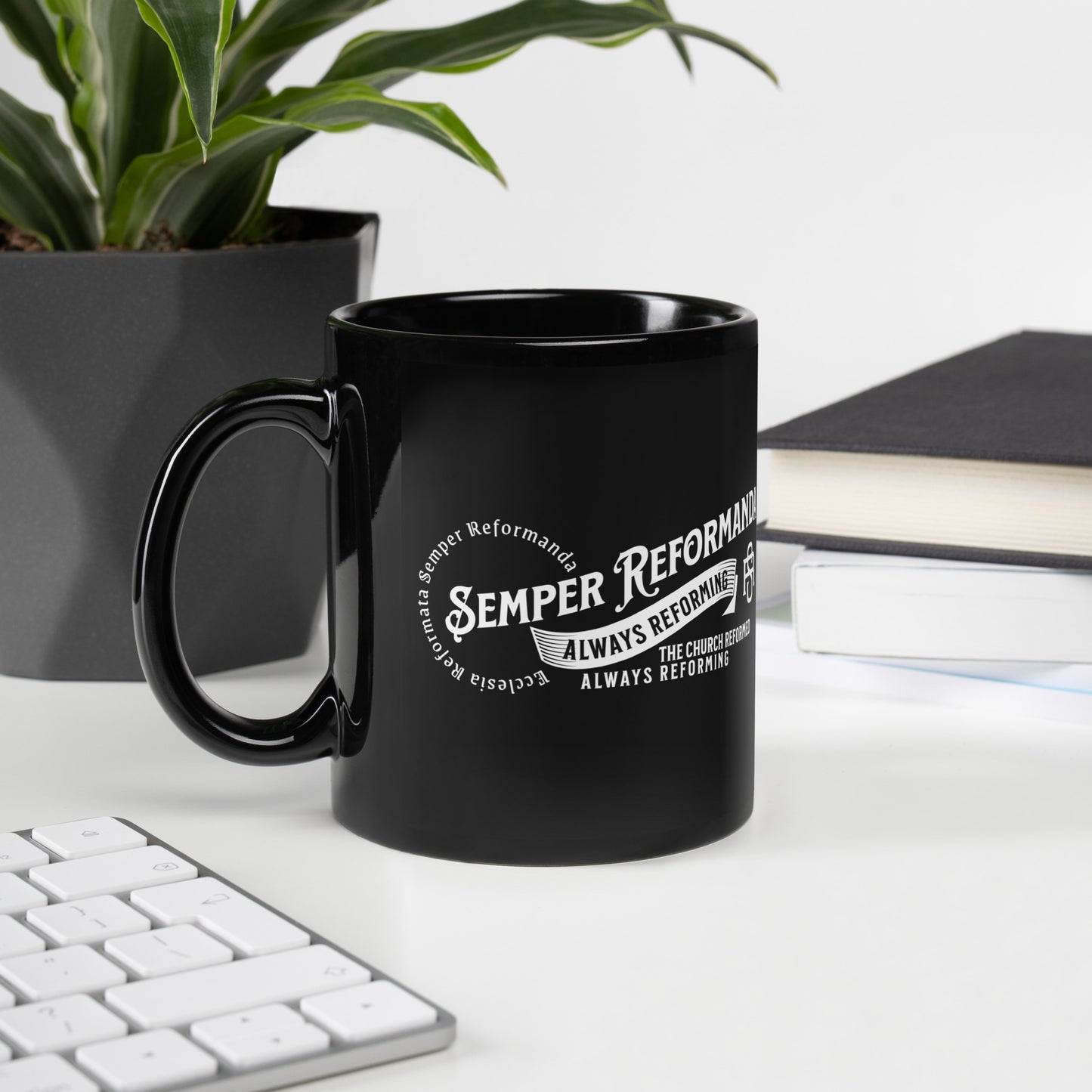 Semper Reformanda Mug Calvinist Apparelโข