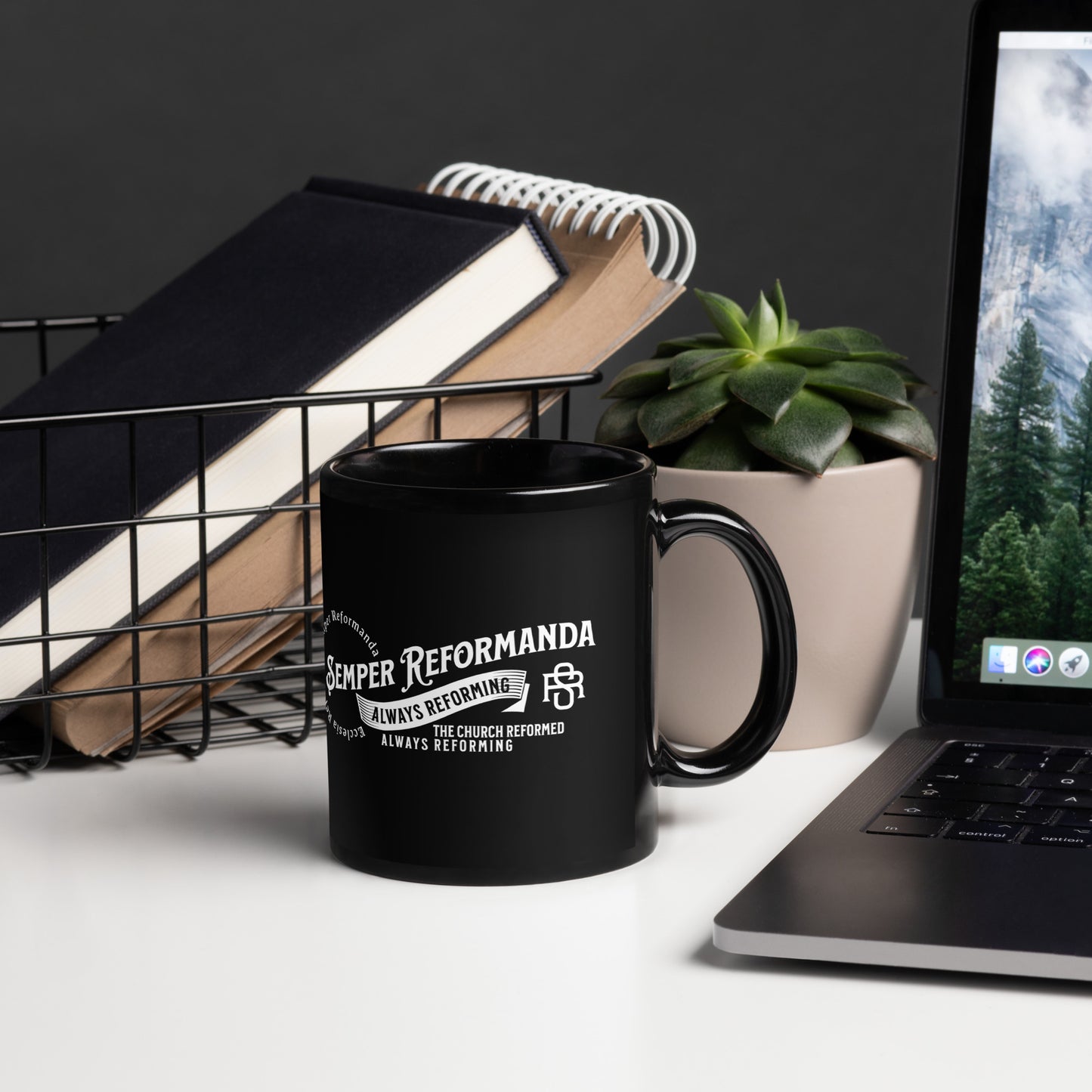 Semper Reformanda Mug Calvinist Apparelโข