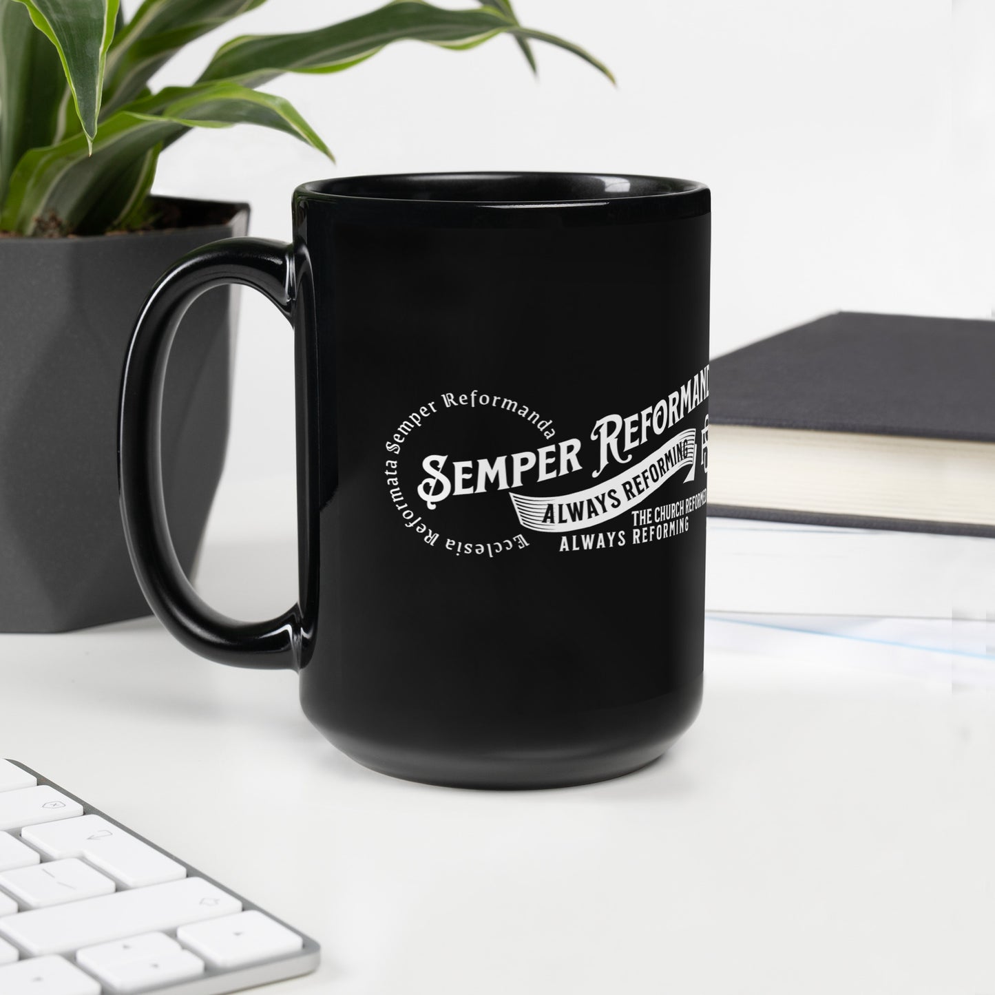 Semper Reformanda Mug Calvinist Apparelโข