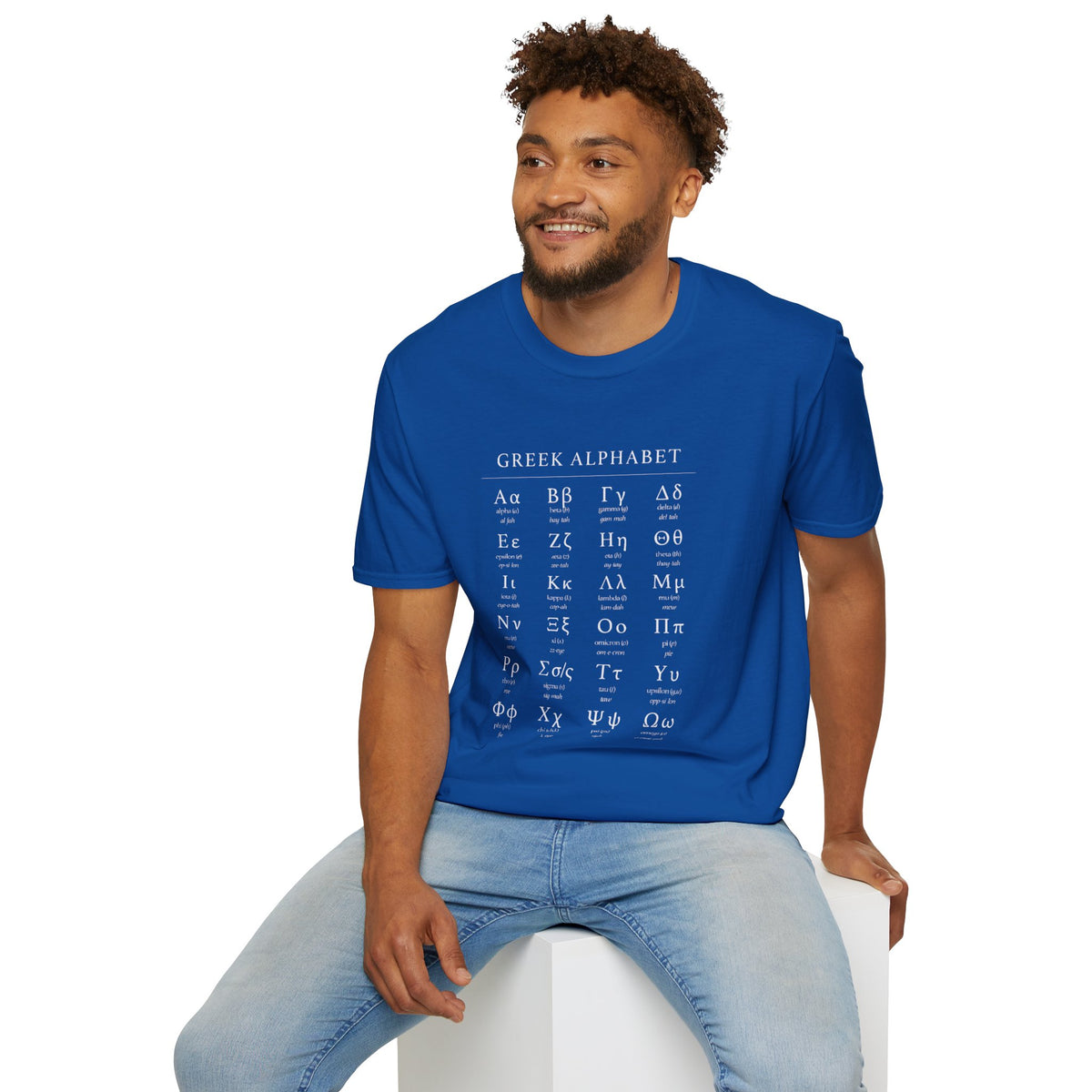 Greek Alphabet Unisex Softstyle T-Shirt - Perfect for Students and Scholars