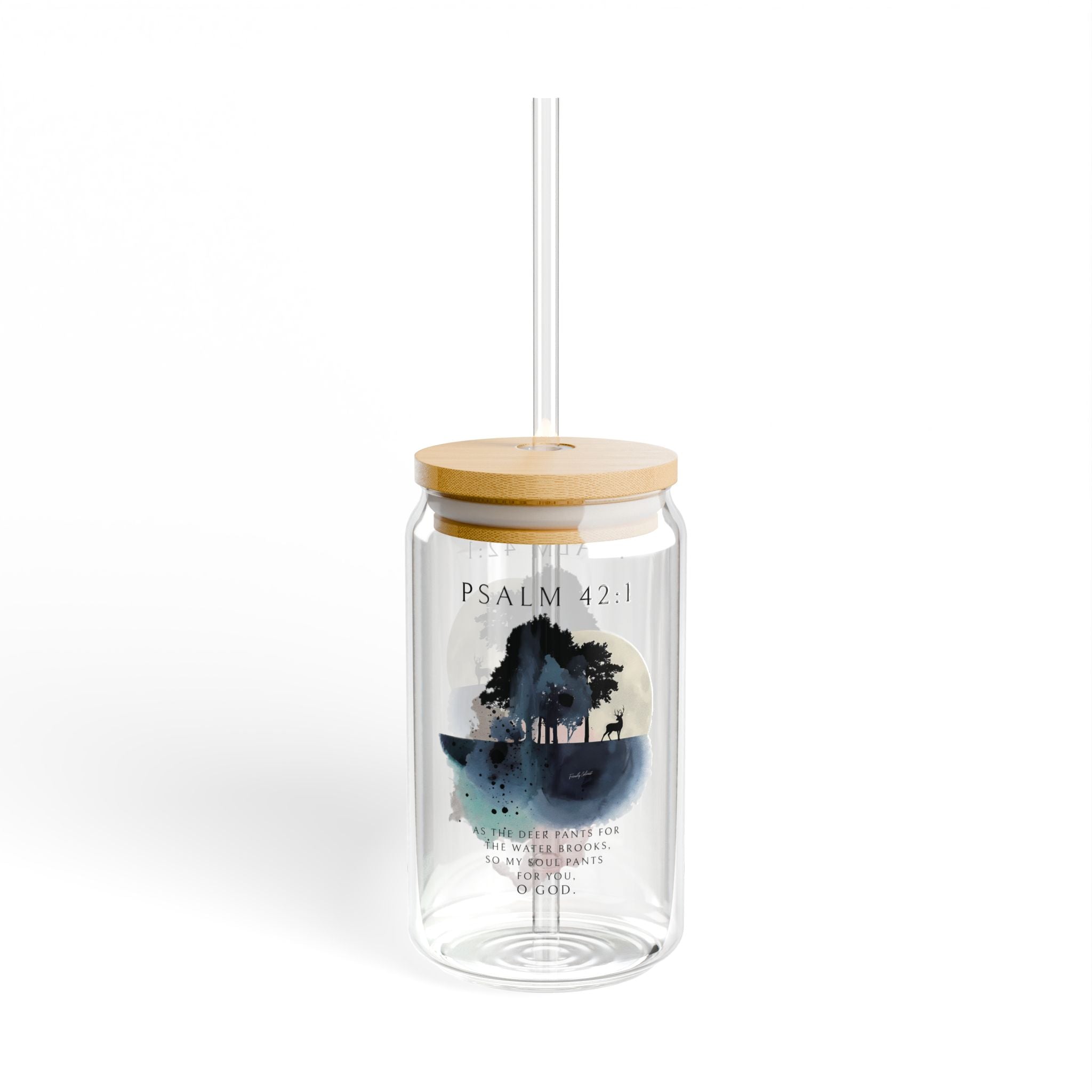 My Soul Thirsts For God - Sipper Glass, 16oz