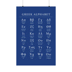 Greek Alphabet -  Dark Blue Matte Vertical Posters