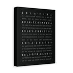 The Five Solas - Canvas Print