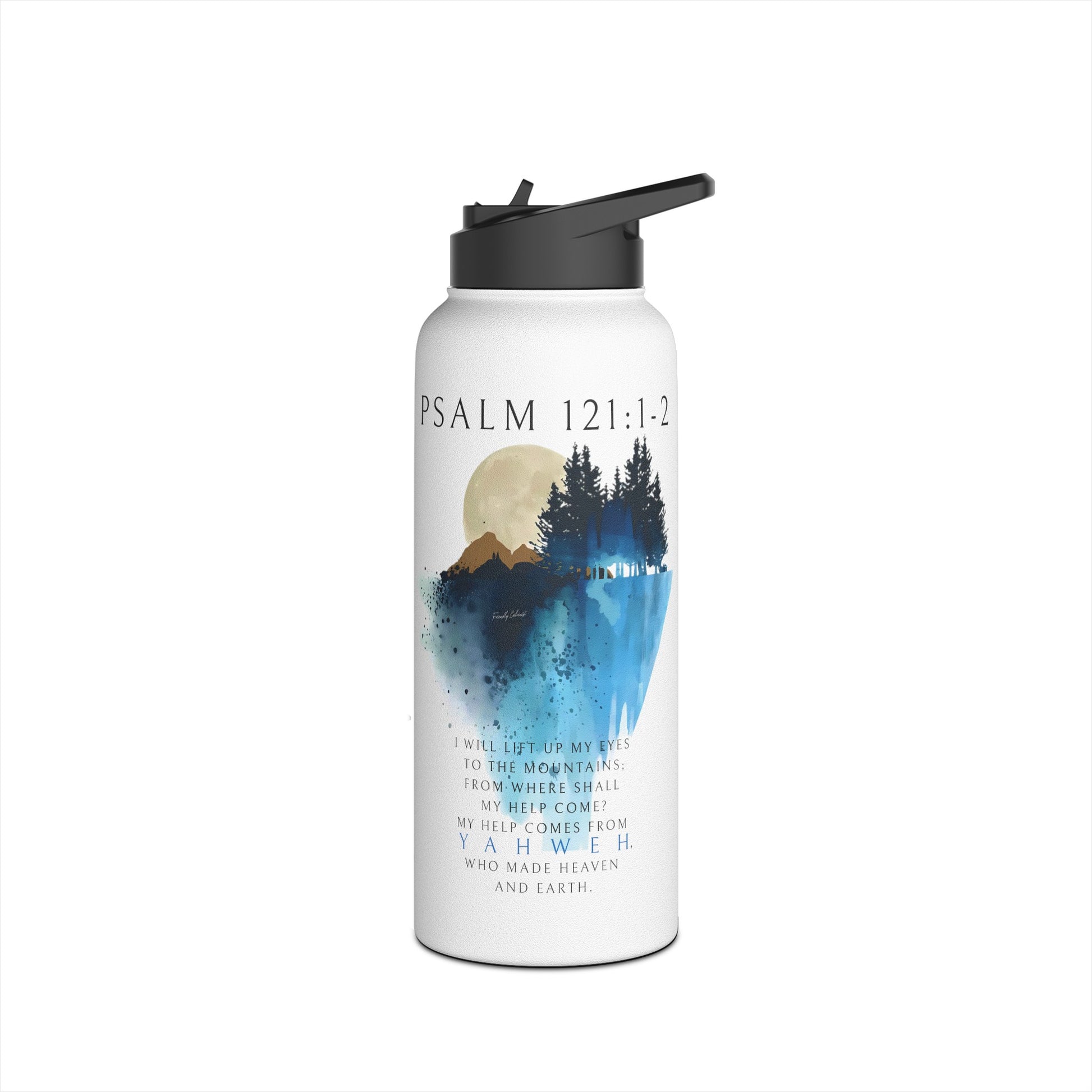 My Help Comes From YAHWEH - Stainless Steel Water Bottle Calvinist Apparel™