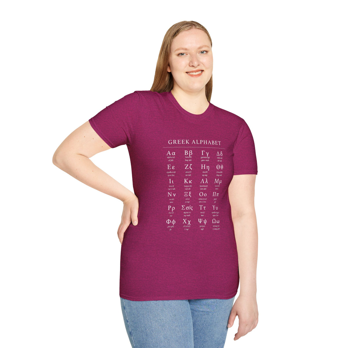 Greek Alphabet Unisex Softstyle T-Shirt - Perfect for Students and Scholars