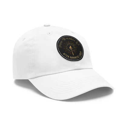 Post Tenebras Lux Dad Hat with Round Leather Patch Calvinist Apparel™