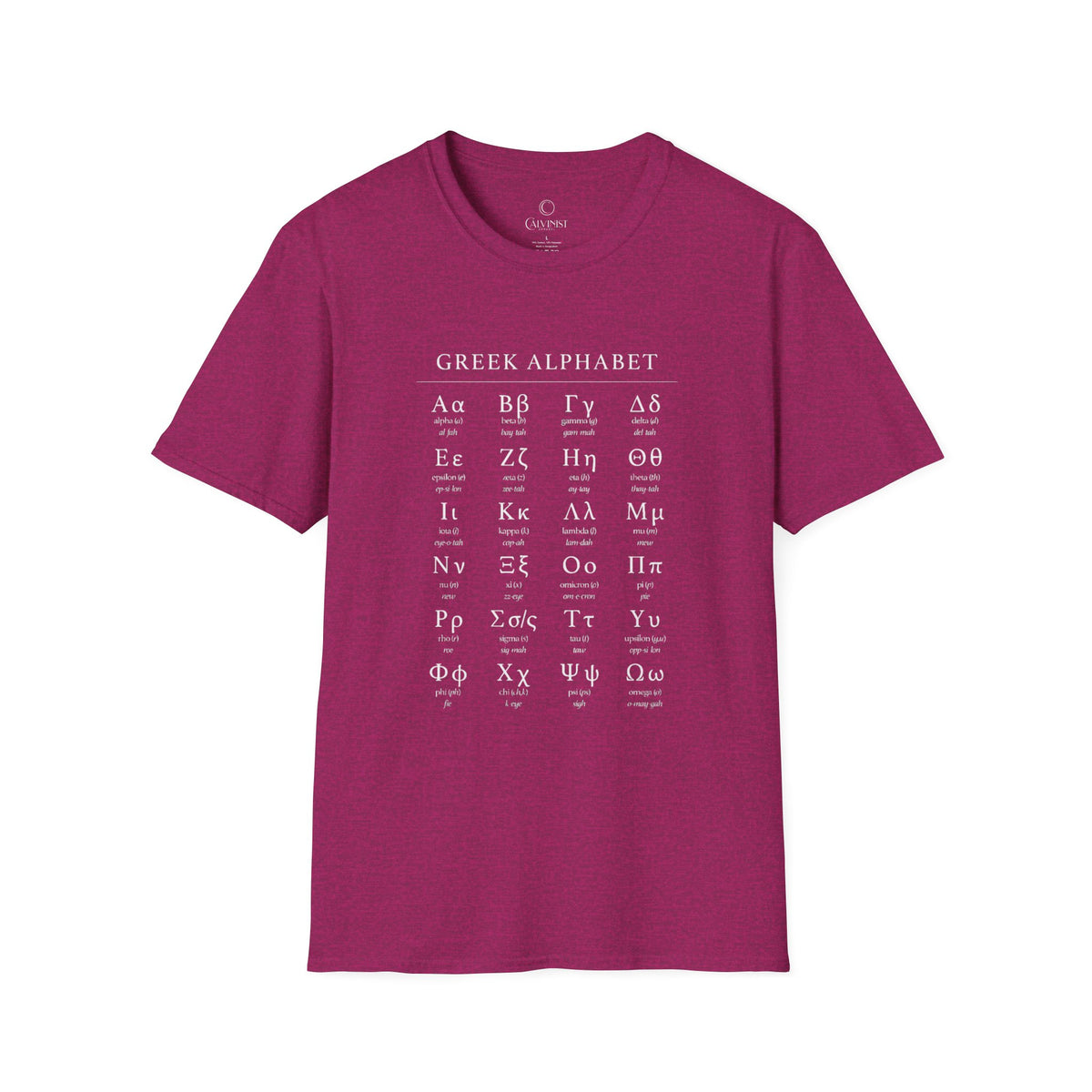 Greek Alphabet Unisex Softstyle T-Shirt - Perfect for Students and Scholars