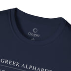 Greek Alphabet Unisex Softstyle T-Shirt - Perfect for Students and Scholars