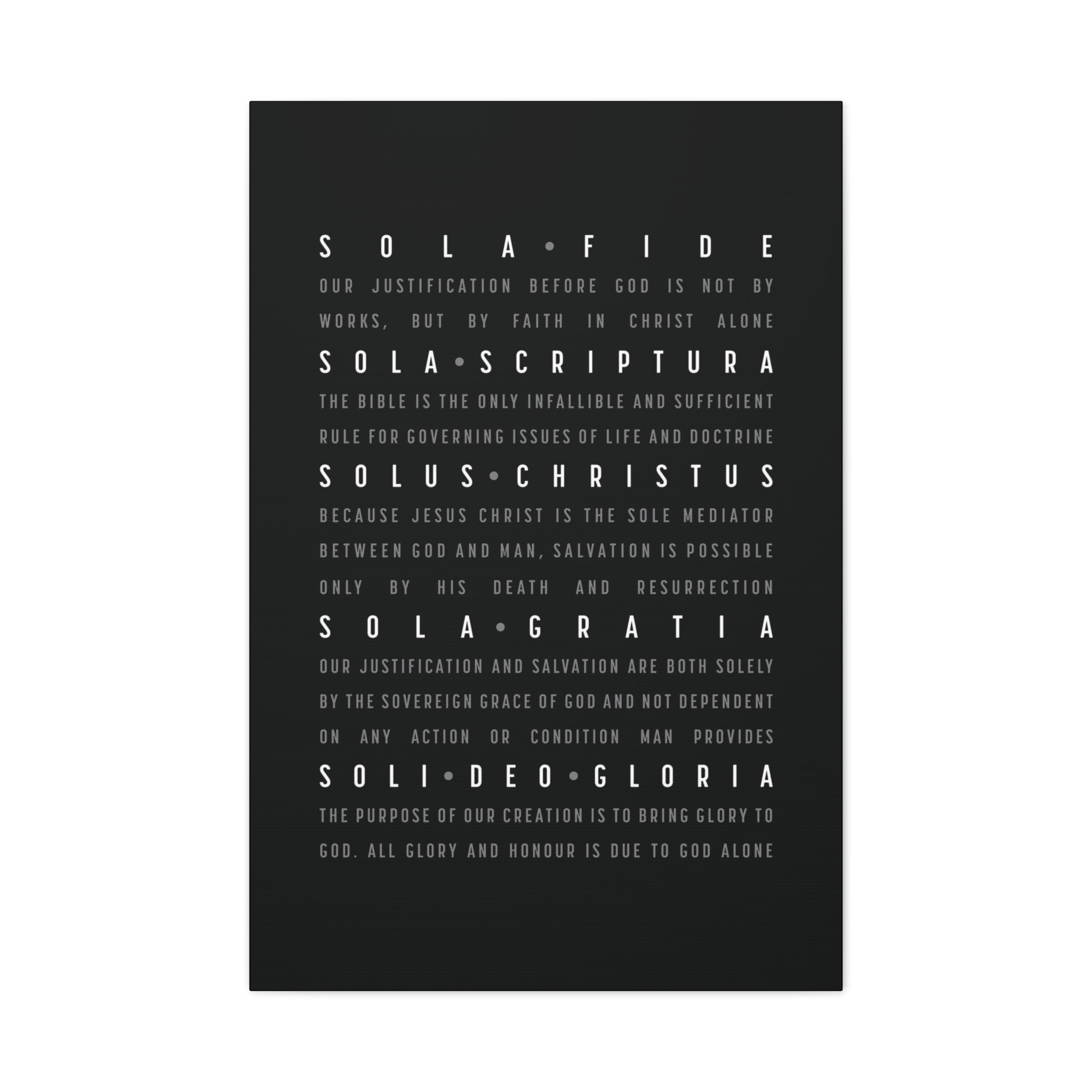The Five Solas - Canvas Print