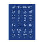 Greek Alphabet -  Dark Blue Matte Vertical Posters
