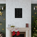 Greek Alphabet -  Black Matte Vertical Posters