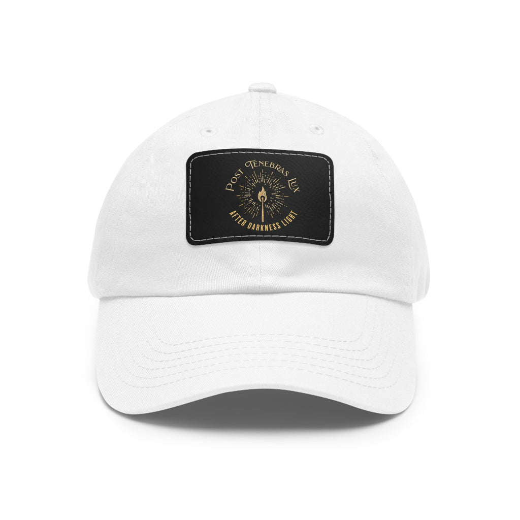 Post Tenebras Lux - Dad Hat with Leather Patch Calvinist Apparel™