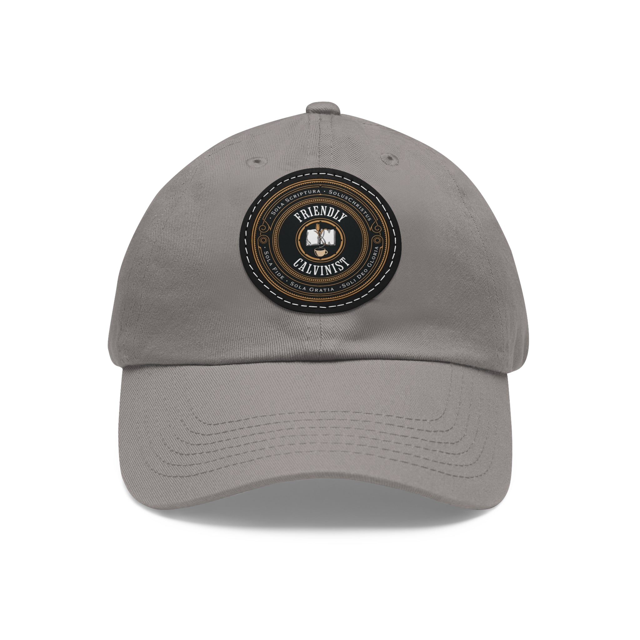 Friendly Calvinist - Dad Hat with Round Leather Patch