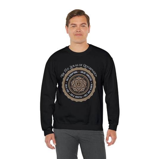 The 5 Solas - Crewneck Sweatshirt Calvinist Apparel™