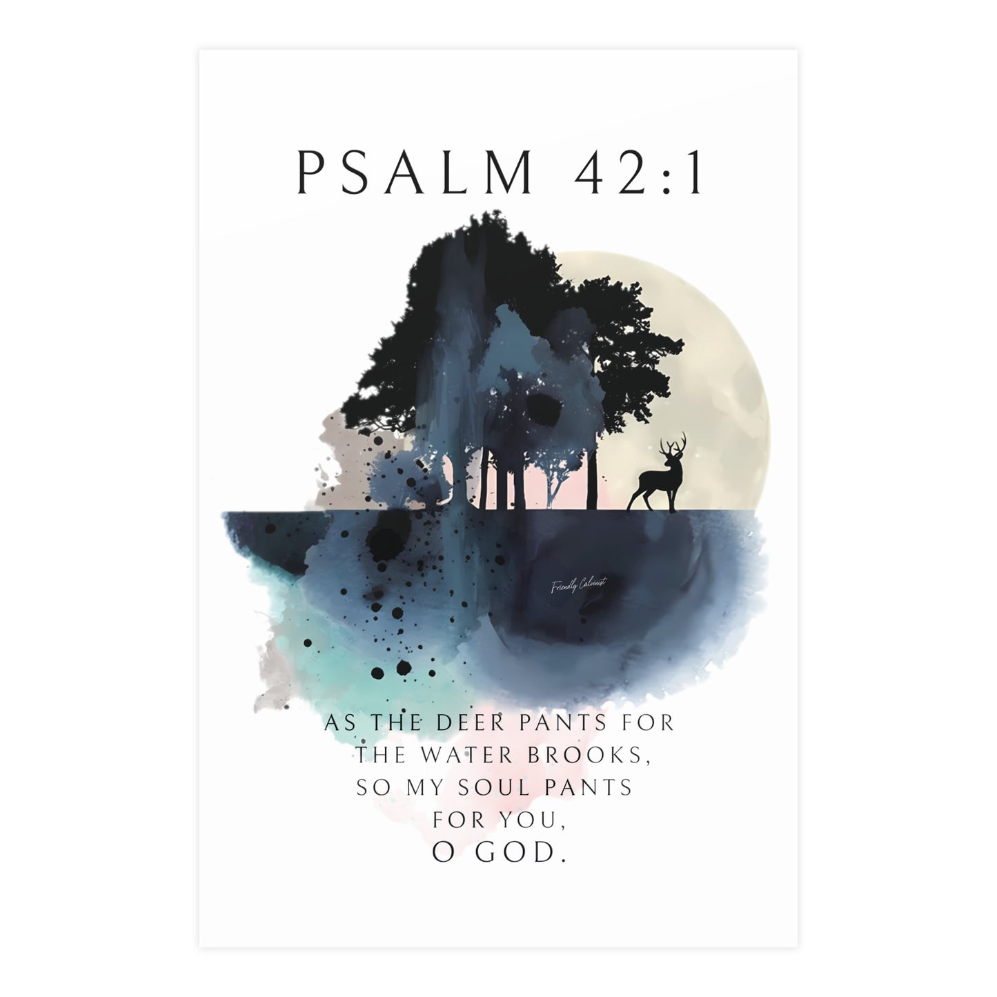 My Soul Thirsts For God - Vertical Matte Posters Printify