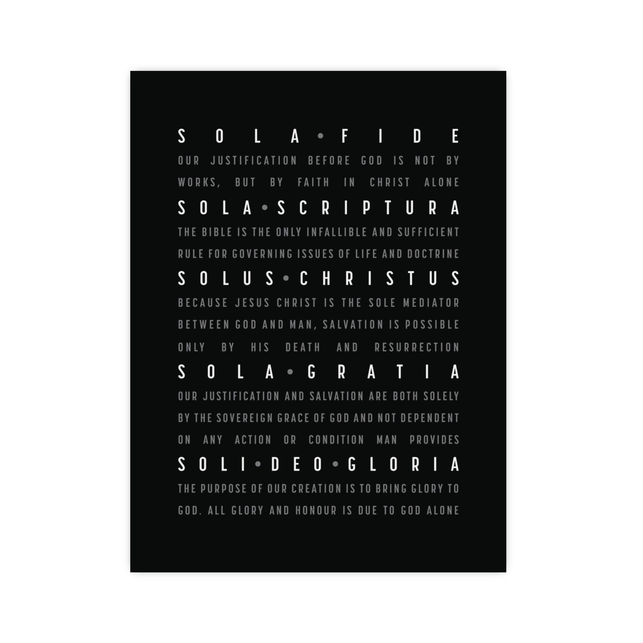 The Five Solas Poster