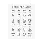 Greek Alphabet - Matte Vertical Posters