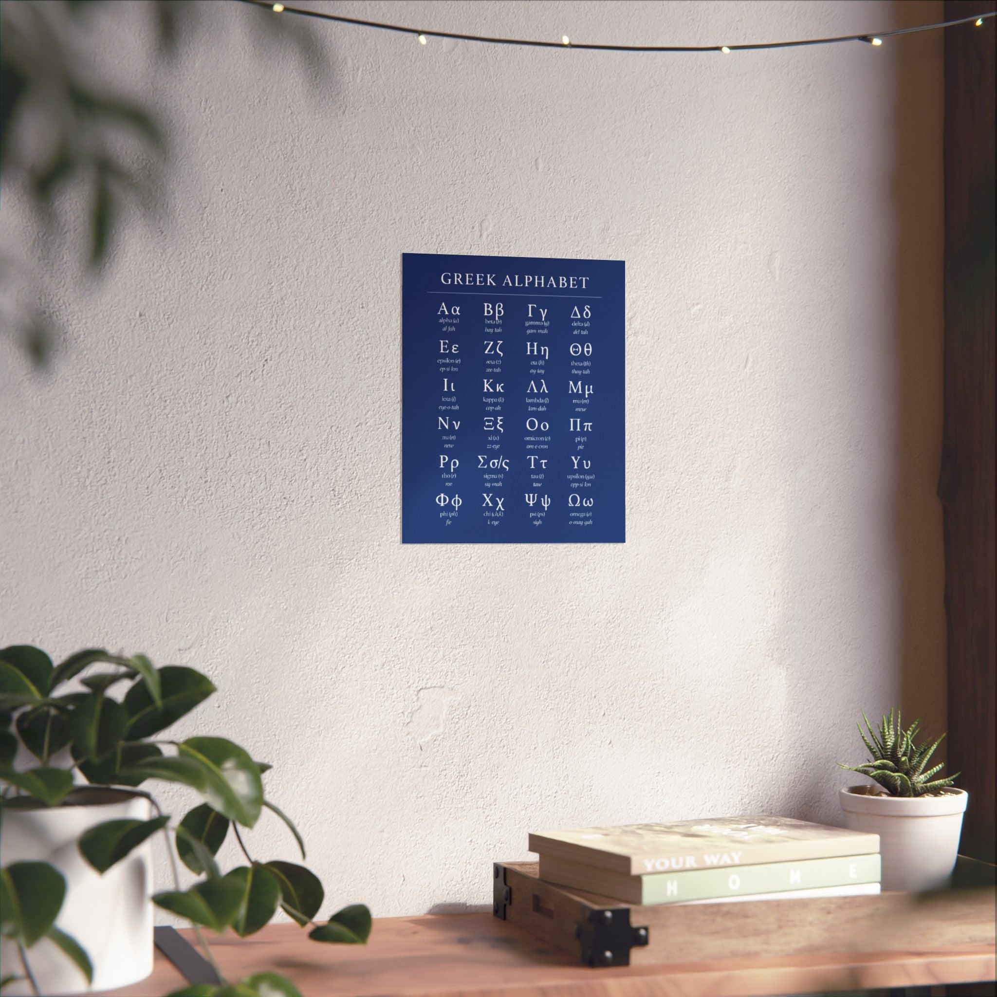 Greek Alphabet -  Dark Blue Matte Vertical Posters