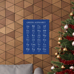 Greek Alphabet -  Dark Blue Matte Vertical Posters
