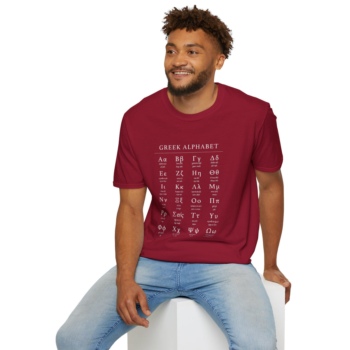 Greek Alphabet Unisex Softstyle T-Shirt - Perfect for Students and Scholars