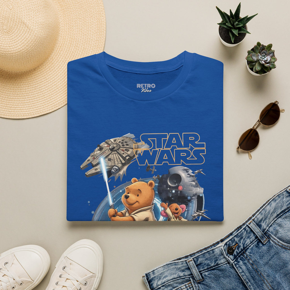 Winnie The Pooh Star Wars Tee — Retro Space Adventure Tee