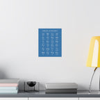 Greek Alphabet -  Aqua Blue Matte Vertical Posters