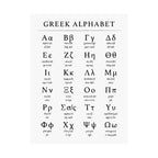 Greek Alphabet - Matte Vertical Posters