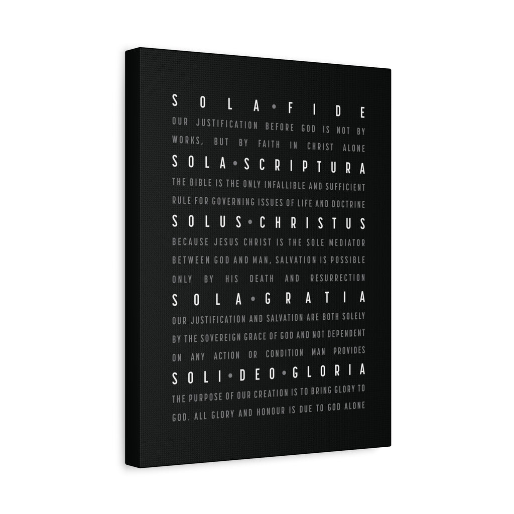 The Five Solas - Canvas Print