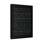 The Five Solas - Canvas Print