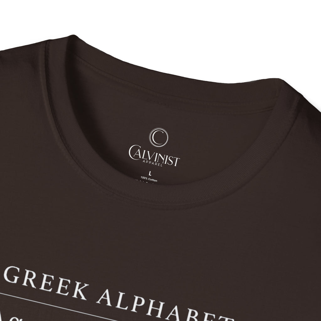 Greek Alphabet Unisex Softstyle T-Shirt - Perfect for Students and Scholars